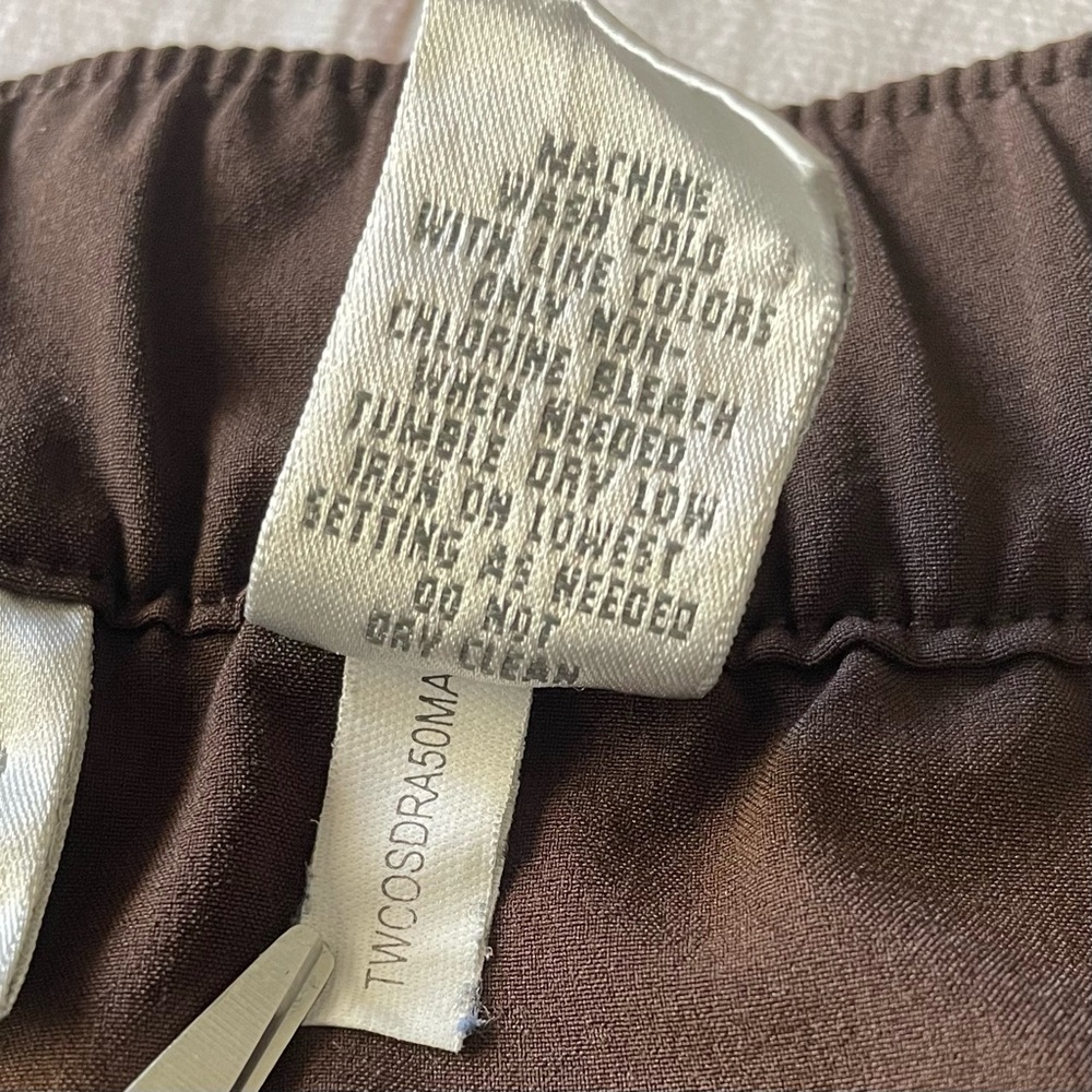Zenergy by Chico’s Wide Leg Capri Pants Women’s L Brown Pull on Pockets Casual - Picture 15 of 15